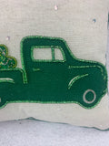 Saint Patrick’s Day Loads of Luck Truck Filled with Shamrocks Pillow
