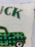 Saint Patrick’s Day Truck Filled With Shamrocks Full of Luck Pillow
