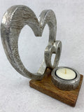 Valentine Two Hearts Votive Candle Holder