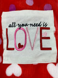 Valentine All You Need is Love Blanket Throw