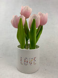 Valentine Ceramic Potted Tulip Display