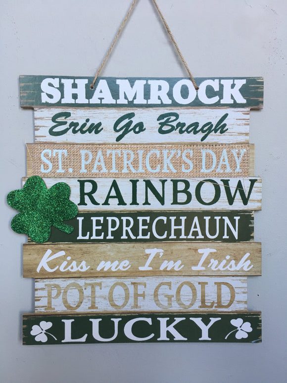 Saint Patrick’s Day Multiple Sayings Wall Hanging