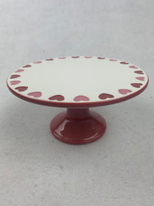 Valentine Hearts Ceramic Serving Platter or Stand