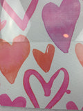 Valentine Set of 4 Watercolor Heart Romance Placemats