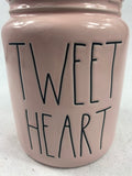 Valentine Tweet Heart Chick Ceramic Cookie Jar by Rae Dunn