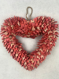Valentine Cascading Hearts in a Heart Shaped Wreath