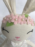 Easter Plush Girl Bunny Wearing Easter Outfit