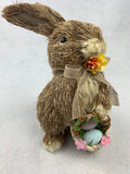 Easter Sisal Boy Bunny Holding Basket