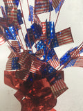 Patriotic Foil USA Flag Spray Centerpiece Decoration