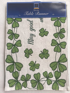 Saint Patrick’s Day Shamrocks Tapestry Table Runner