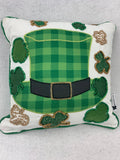 Saint Patrick’s Day Leprechaun Hat With Shamrocks Pillow