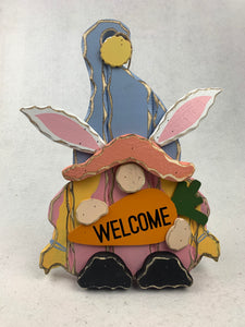 Easter Stand Up Wooden Gnome Greeter
