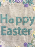 Easter Wreath of Flowers With Happy Easter Table Runner