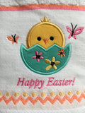 Easter Chick In Egg 100% Cotton Hand Towels