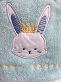 Easter Bunny Wearing Crown 100% Cotton Hand Towels
