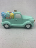 Easter Bunny Driving Green Truck Carrying Eggs Light Up Display