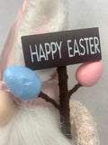 Easter Gnome Holding Happy Easter Sign