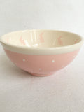 Easter Pink Bunny With Polka Dots Medium Ceramic Bowl