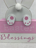 Easter Blessings Bunny Block Sitter