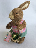 Easter Sisal Girl Bunny Holding Basket