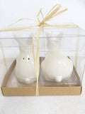 Easter Sitting and Standing White Bunnies Salt and Pepper Shakers