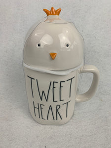 Valentine Tweet Heart Ceramic Mug by Rae Dunn