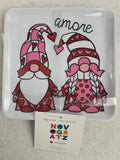 Valentine Amore Gnomes Set of 4 Melamine Plates