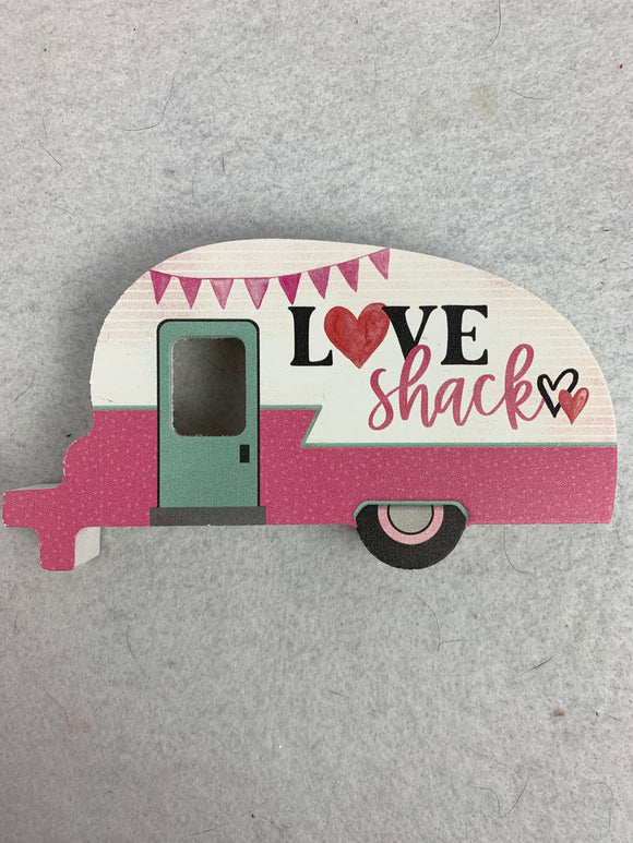 Valentine Love Shack Mobile Home Block Sitter
