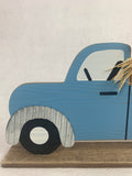 Easter Wood and Metal Truck with Bunny Catching a Ride Block Sitter