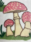 Easter Gnome with Flowers, Mushrooms and Butterflies Blanket Throw