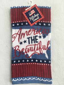 Patriotic America The Beautiful Kitchen Towel