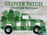 Saint Patrick’s Day Clover Patch Truck Carrying Shamrocks Accent Rug