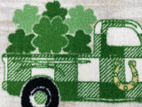 Saint Patrick’s Day Clover Patch Truck Carrying Shamrocks Accent Rug
