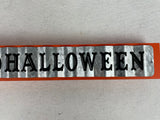 Halloween Metal and Wood Happy Halloween Block Sitter or Sign