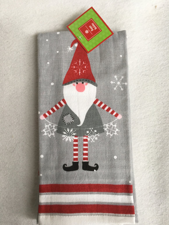 Christmas Santa Gnome 100% Cotton Kitchen Towels