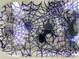 Halloween Spiders on Web Rectangular 3 Piece Serving Platters