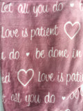 Valentine Multiple Love Sayings Blanket Throw
