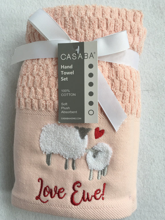Valentine Love Ewe Hand Towel Set