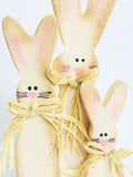 Easter 3 Bunnies Standing Wood Block Sitter