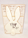 Easter Bunny with Cotton Tail Block Sitter
