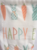 Easter Bunnies With Carrots Blanket Throw