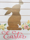 Easter Bunny with Happy Easter Wood Wall Hanging